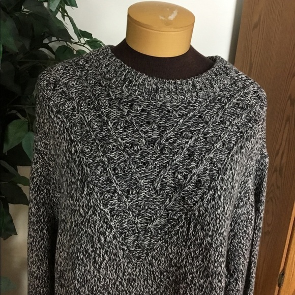 SONOMA XXL Goods For Life sweater w/ stitch detail shades of black/gray … - Picture 10 of 13